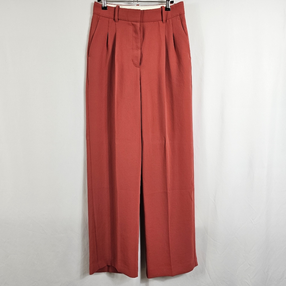 Aritzia Wilfred the Effortless Pants in Rosy Red